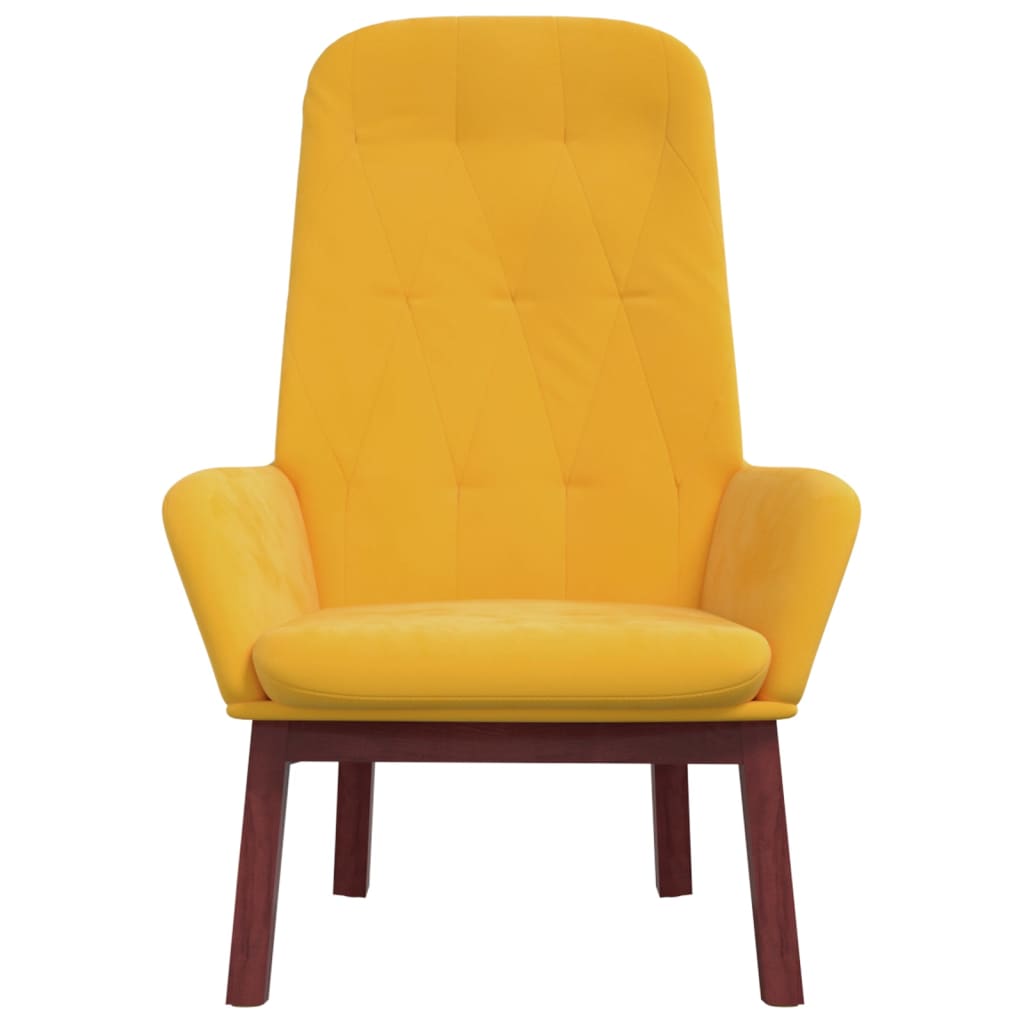 vidaXL Sillón de relax de terciopelo amarillo mostaza