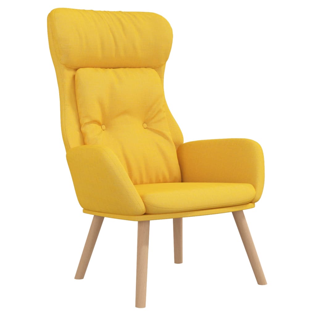 vidaXL Sillón de relax de tela amarillo mostaza