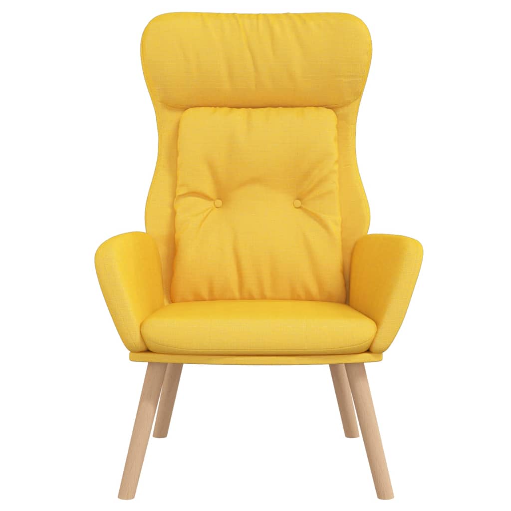 vidaXL Sillón de relax de tela amarillo mostaza