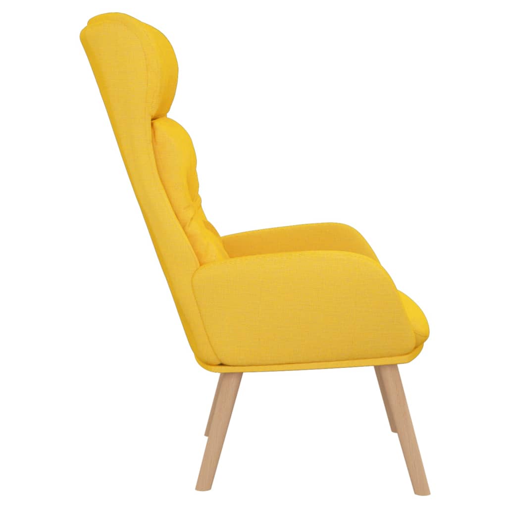 vidaXL Sillón de relax de tela amarillo mostaza