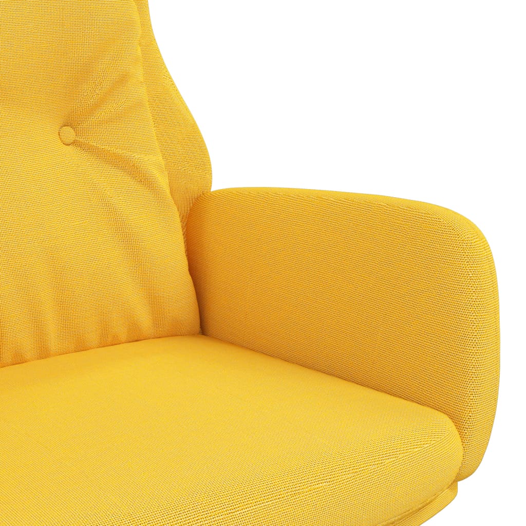 vidaXL Sillón de relax de tela amarillo mostaza