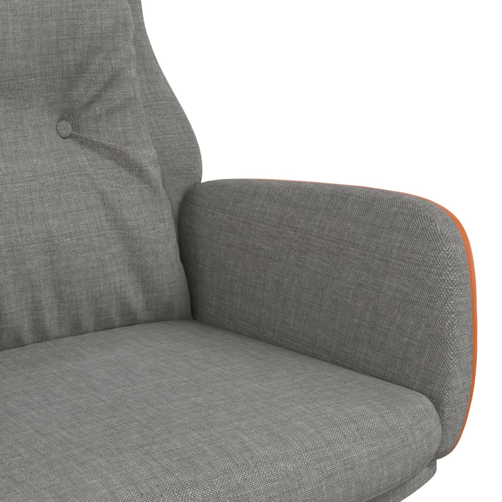 vidaXL Sillón de relax de tela y PVC gris claro