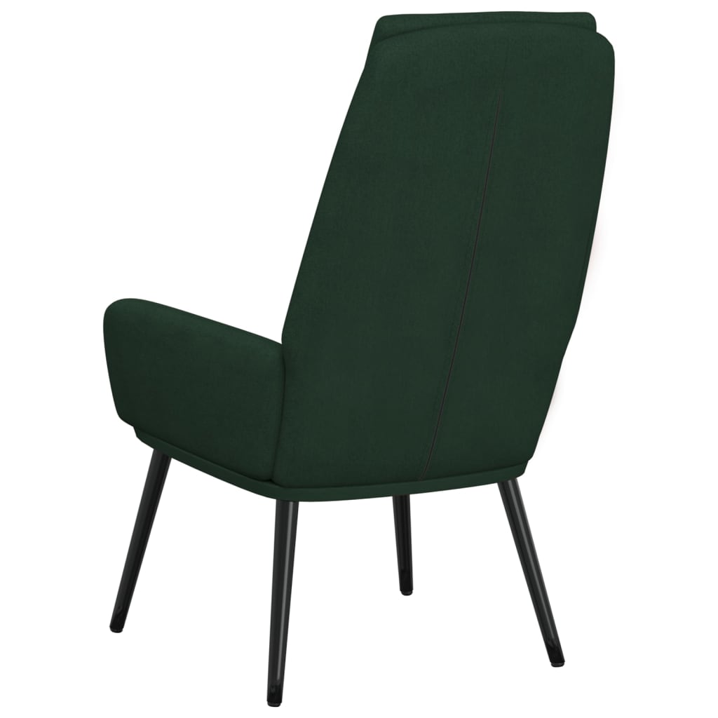 vidaXL Sillón de relax de tela verde oscuro