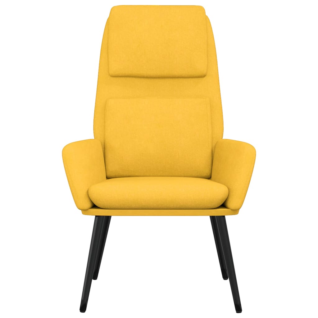 vidaXL Sillón de relax de tela amarillo mostaza