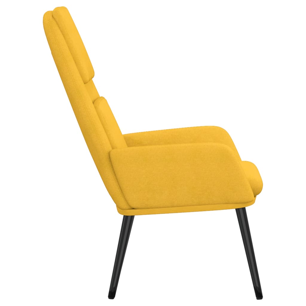 vidaXL Sillón de relax de tela amarillo mostaza