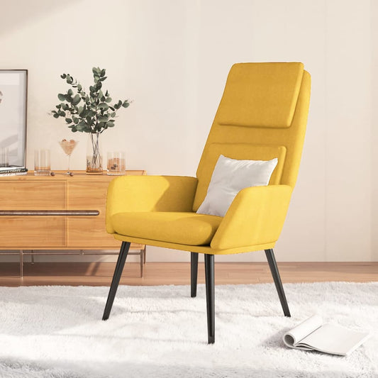 vidaXL Sillón de relax de tela amarillo mostaza