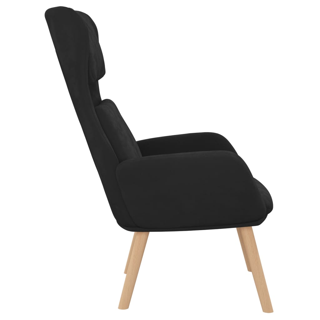 vidaXL Sillón de relax de terciopelo negro