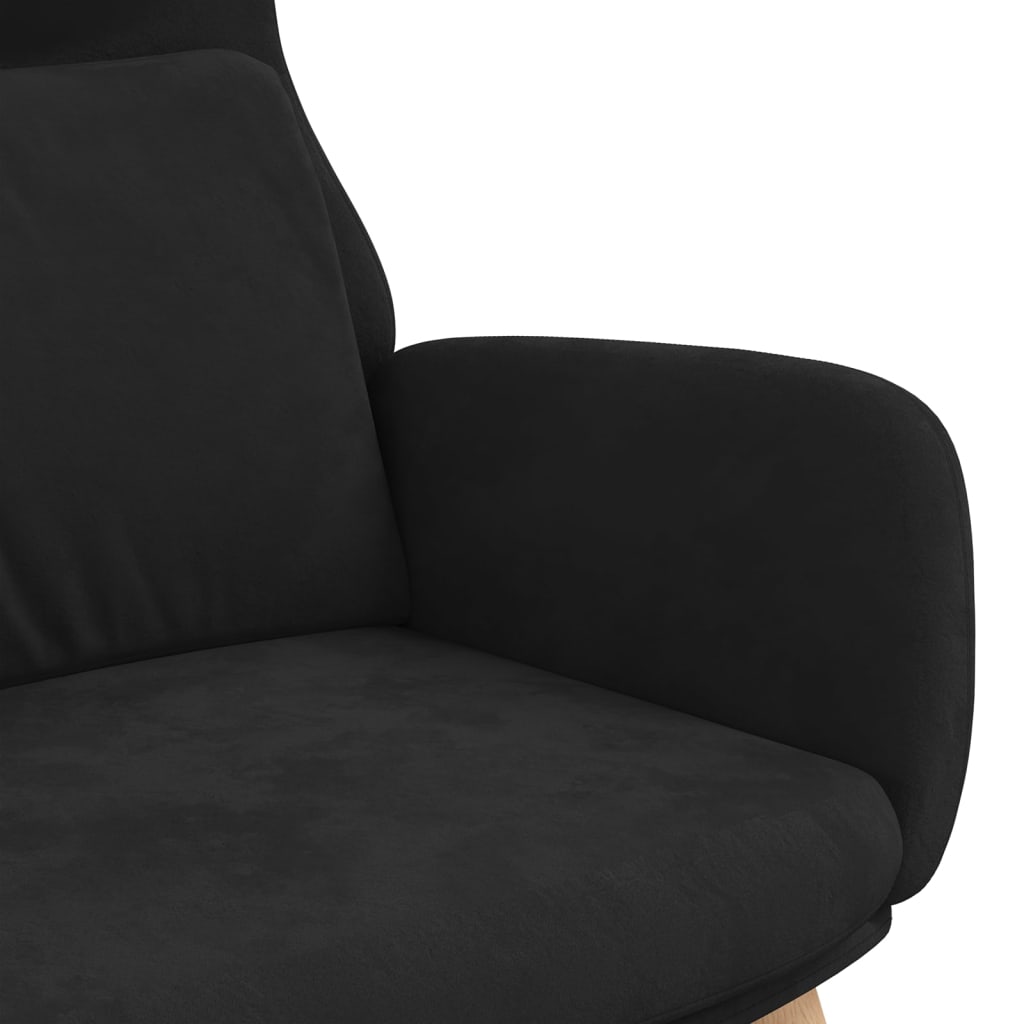 vidaXL Sillón de relax de terciopelo negro