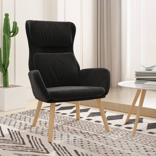 vidaXL Sillón de relax de terciopelo negro