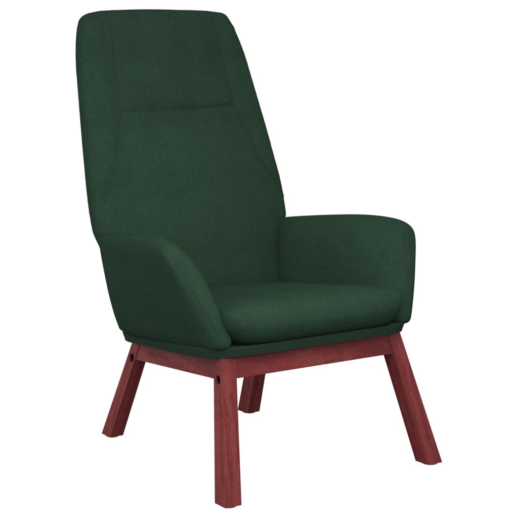 vidaXL Sillón de relax de tela verde oscuro