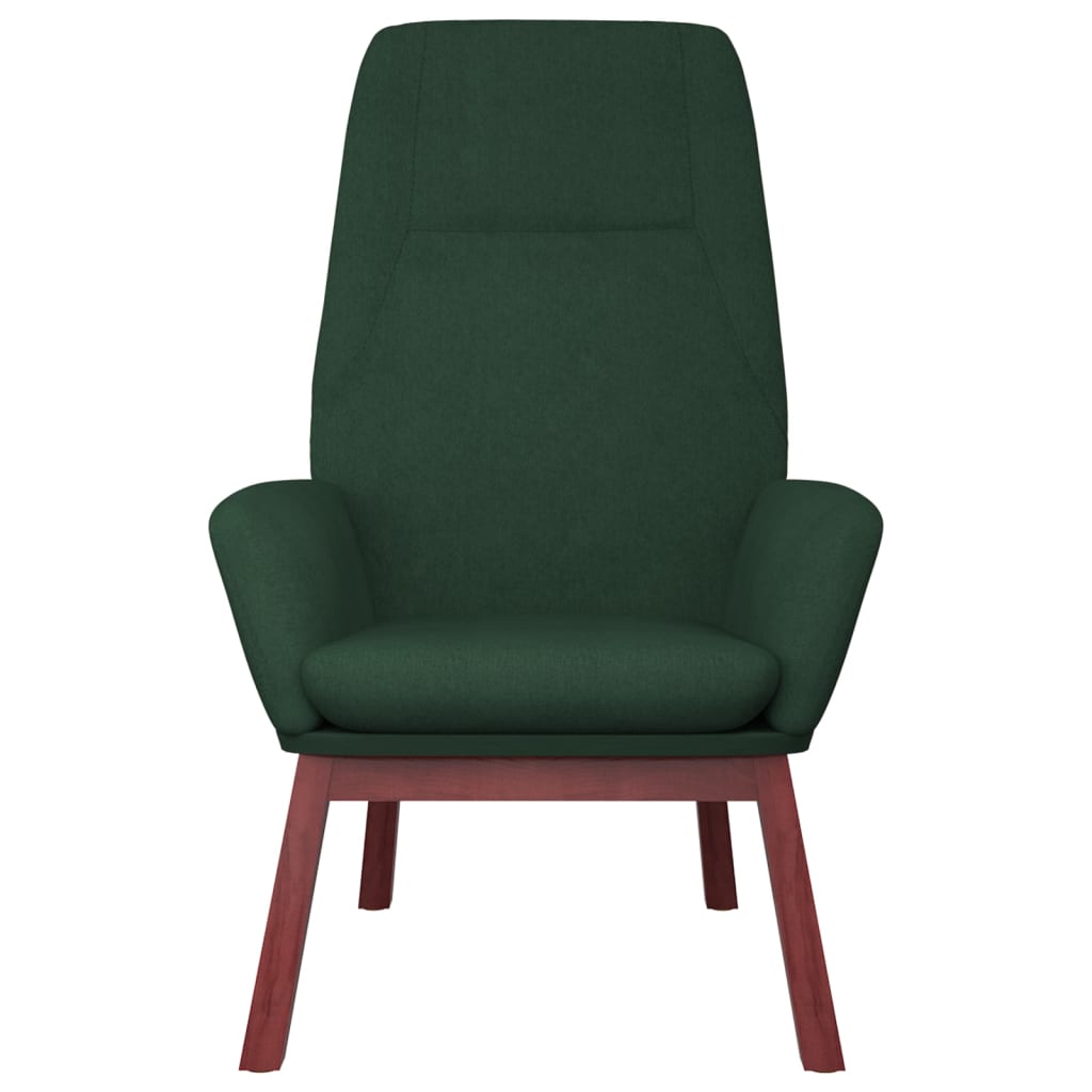 vidaXL Sillón de relax de tela verde oscuro