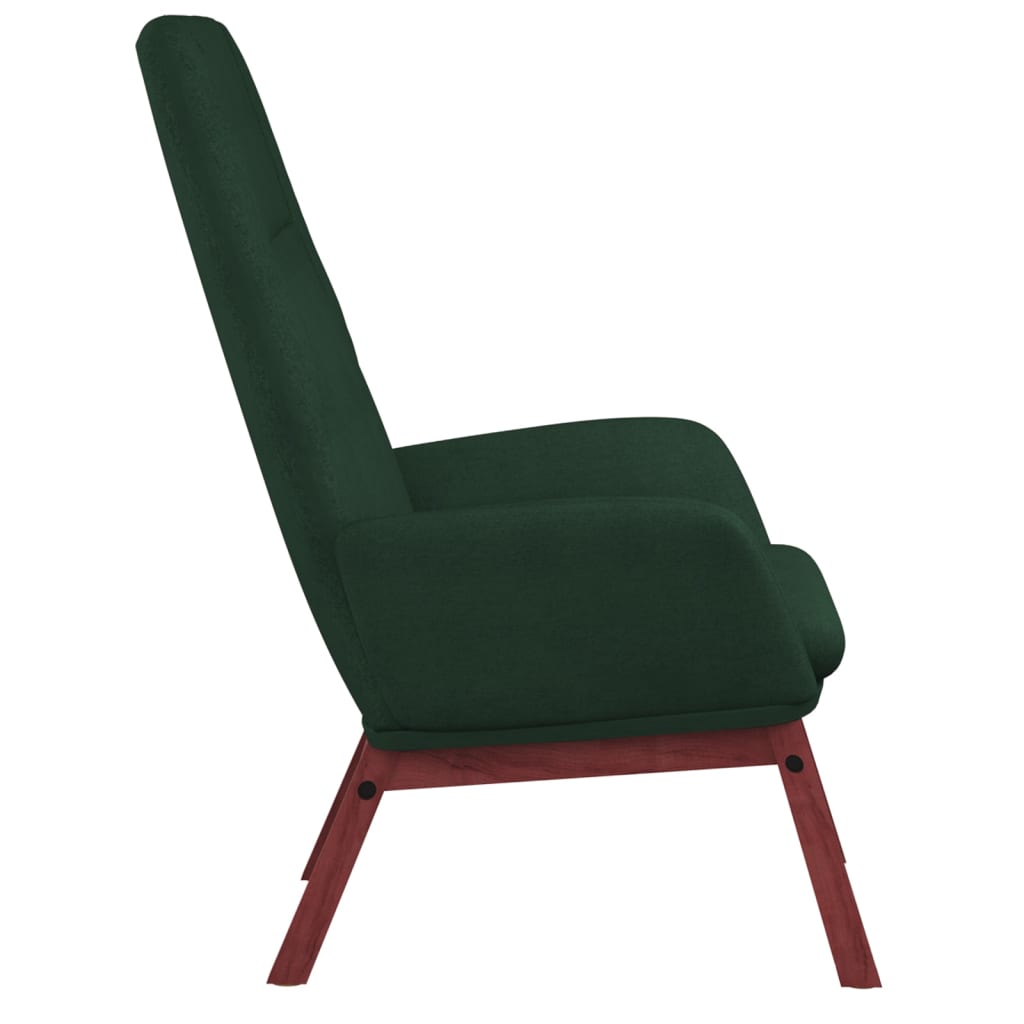 vidaXL Sillón de relax de tela verde oscuro