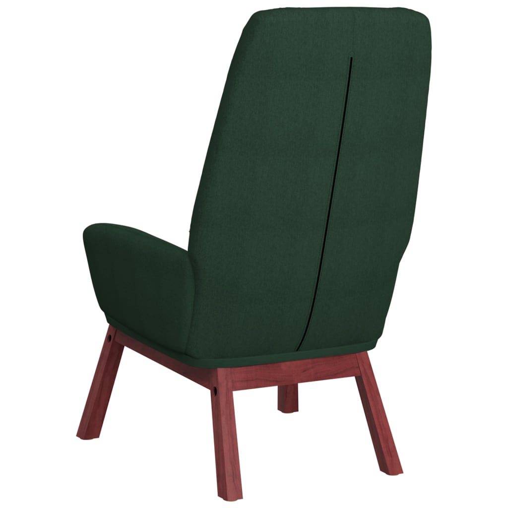 vidaXL Sillón de relax de tela verde oscuro