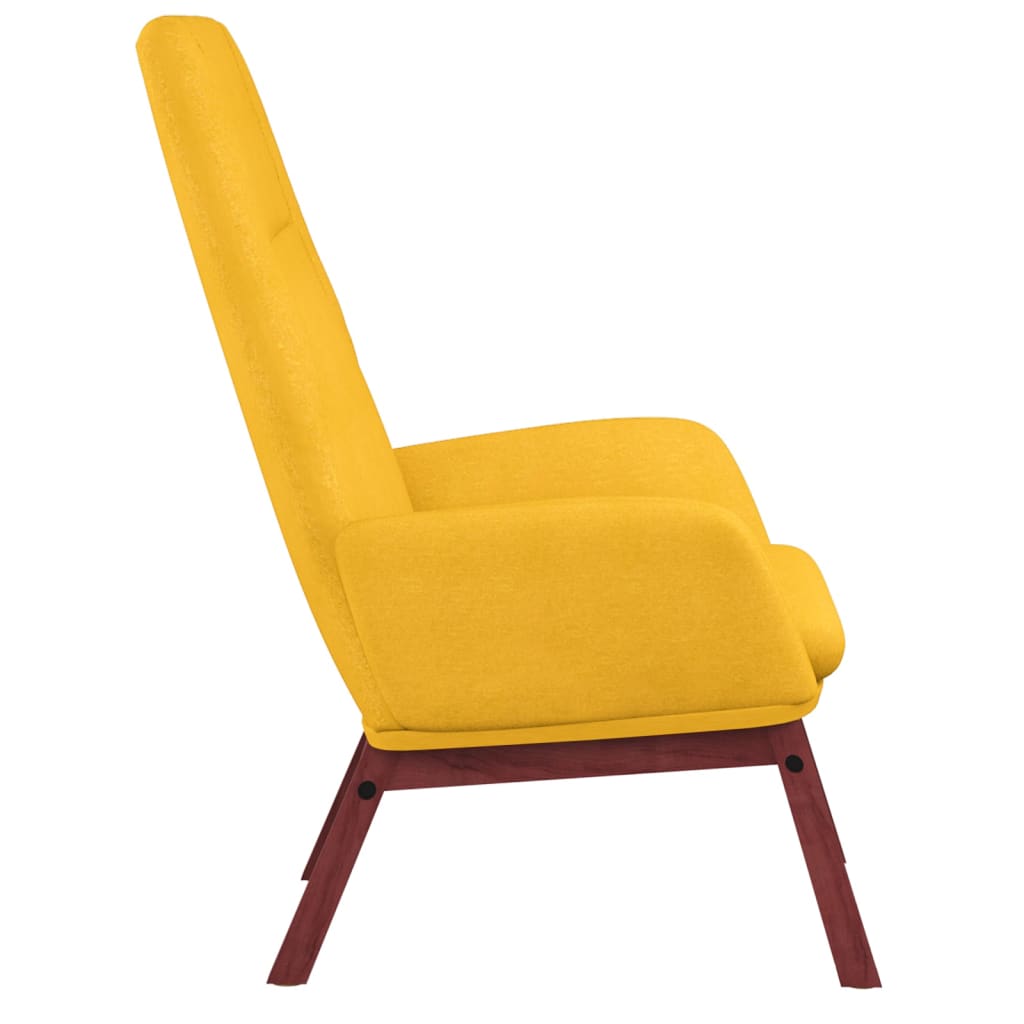 vidaXL Sillón de relax de tela amarillo mostaza