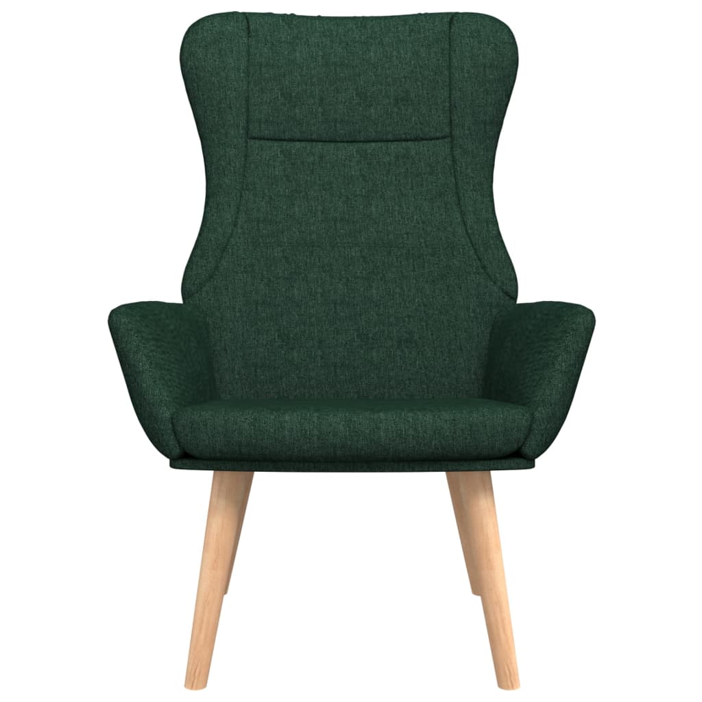 vidaXL Sillón de relax de tela verde oscuro