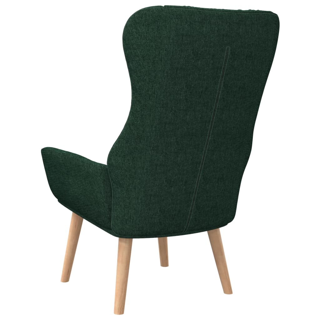 vidaXL Sillón de relax de tela verde oscuro