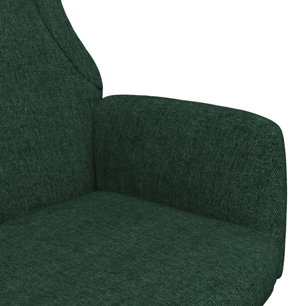 vidaXL Sillón de relax de tela verde oscuro