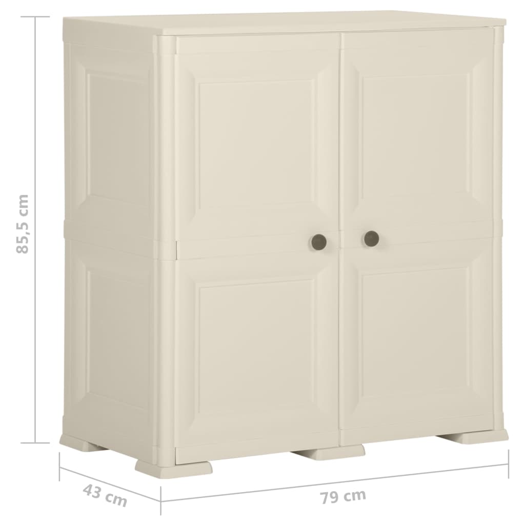 vidaXL Armario de plástico diseño madera Vanila Ice 79x43x85,5 cm