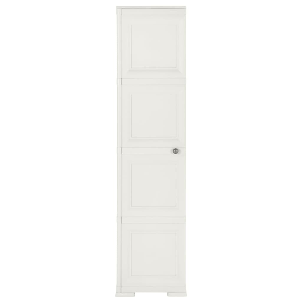 vidaXL Armario de plástico diseño madera blanco angora 40x43x164 cm