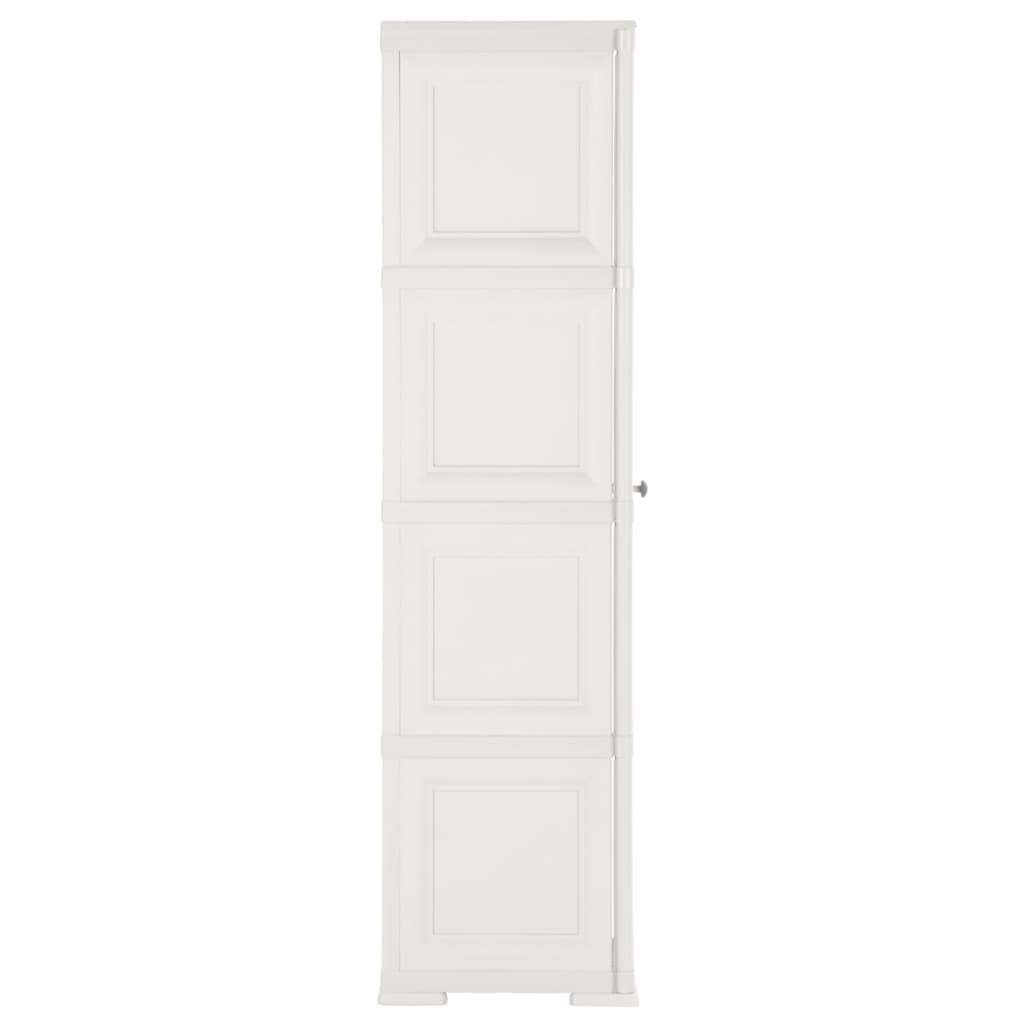 vidaXL Armario de plástico diseño madera blanco angora 40x43x164 cm