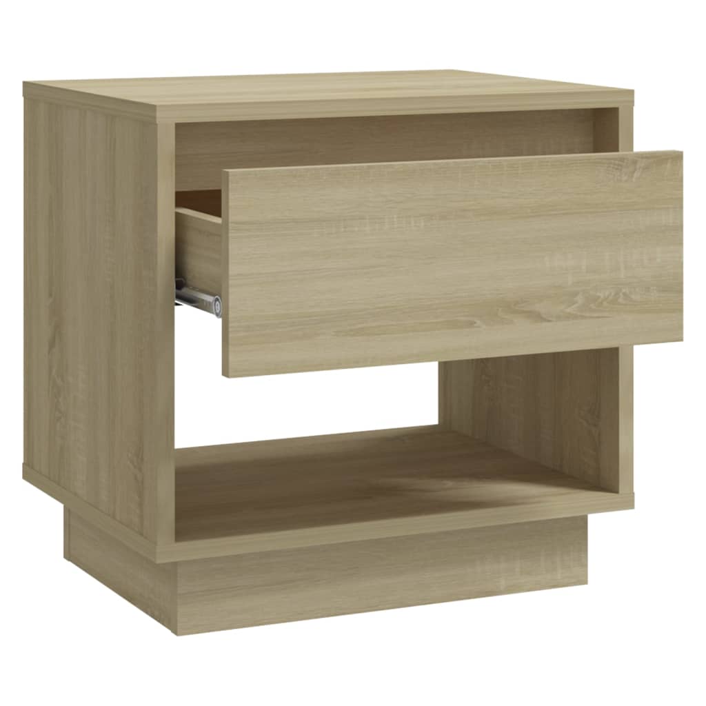 vidaXL Mesita de noche madera contrachapada roble Sonoma 45x34x44 cm