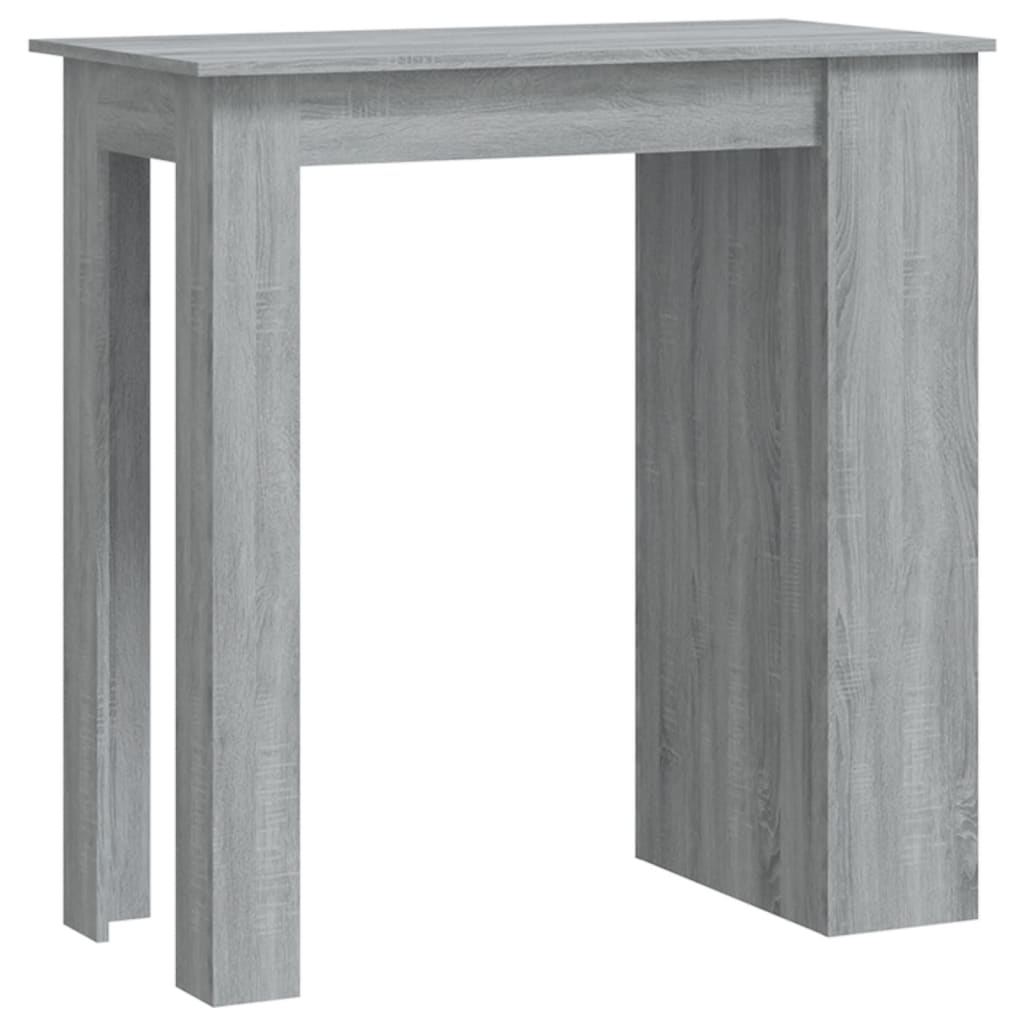 vidaXL Mesa alta con estante gris Sonoma 102x50x103,5 cm