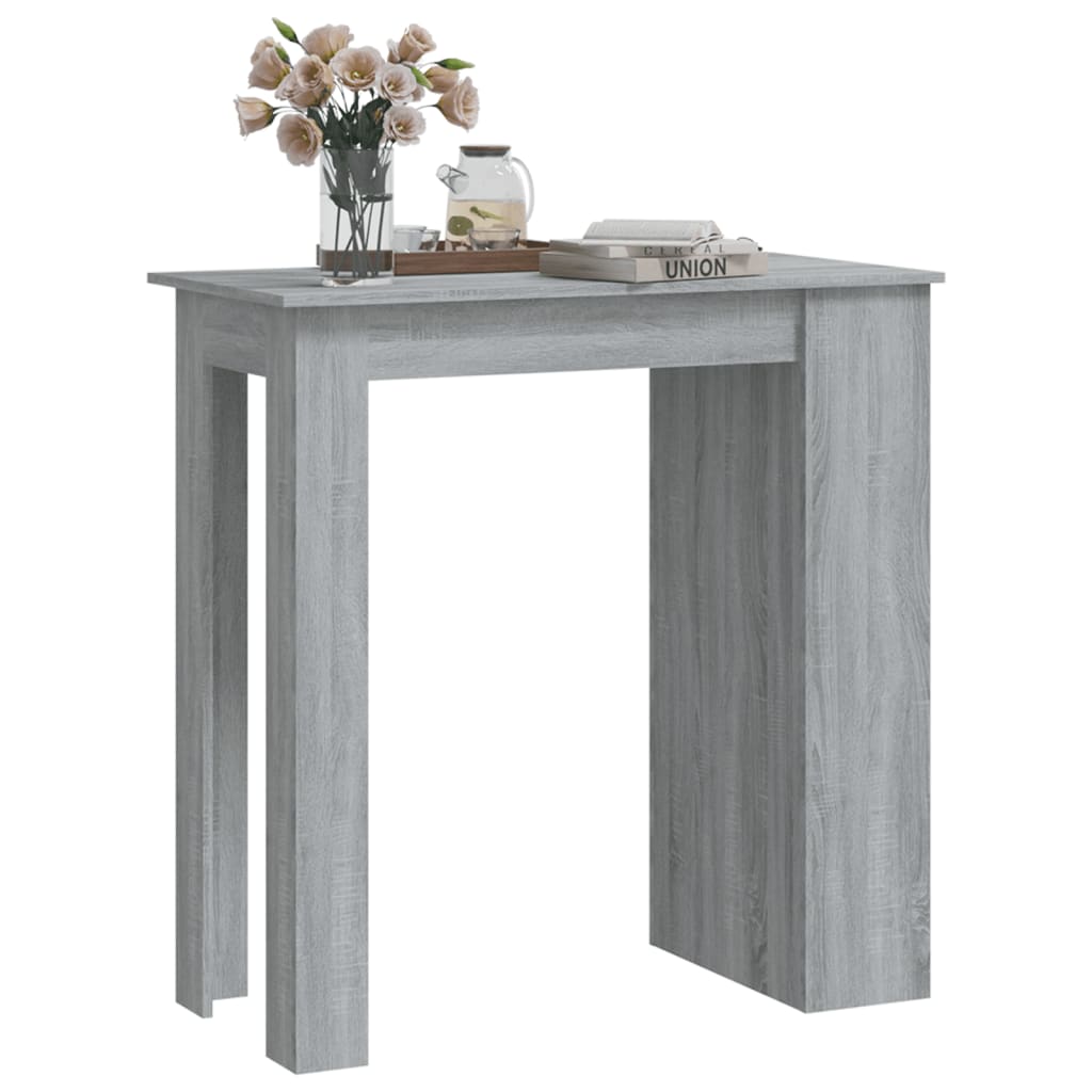 vidaXL Mesa alta con estante gris Sonoma 102x50x103,5 cm