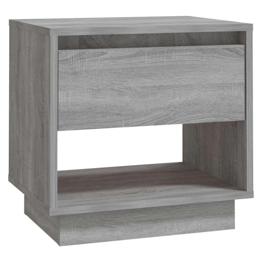 vidaXL Mesitas noche 2 uds madera ingeniería gris Sonoma 45x34x44 cm