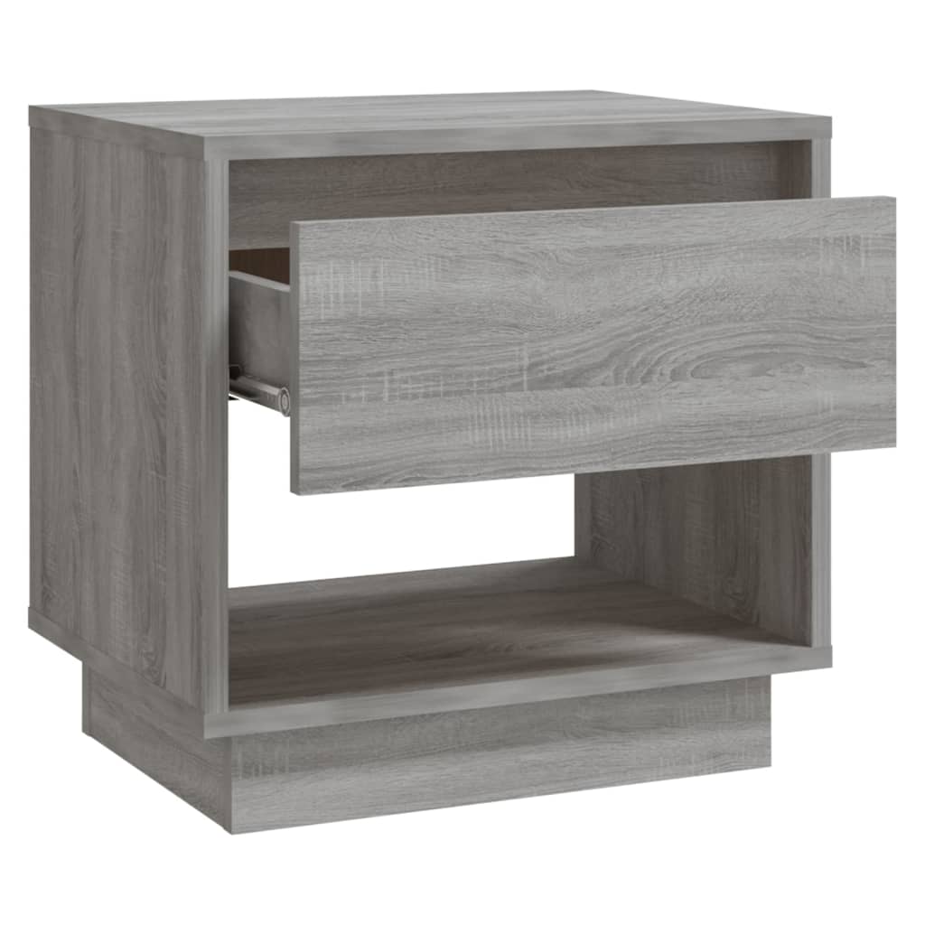 vidaXL Mesitas noche 2 uds madera ingeniería gris Sonoma 45x34x44 cm