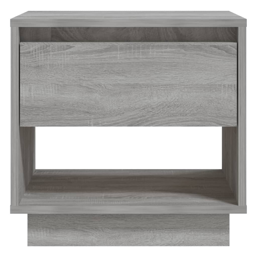 vidaXL Mesitas noche 2 uds madera ingeniería gris Sonoma 45x34x44 cm