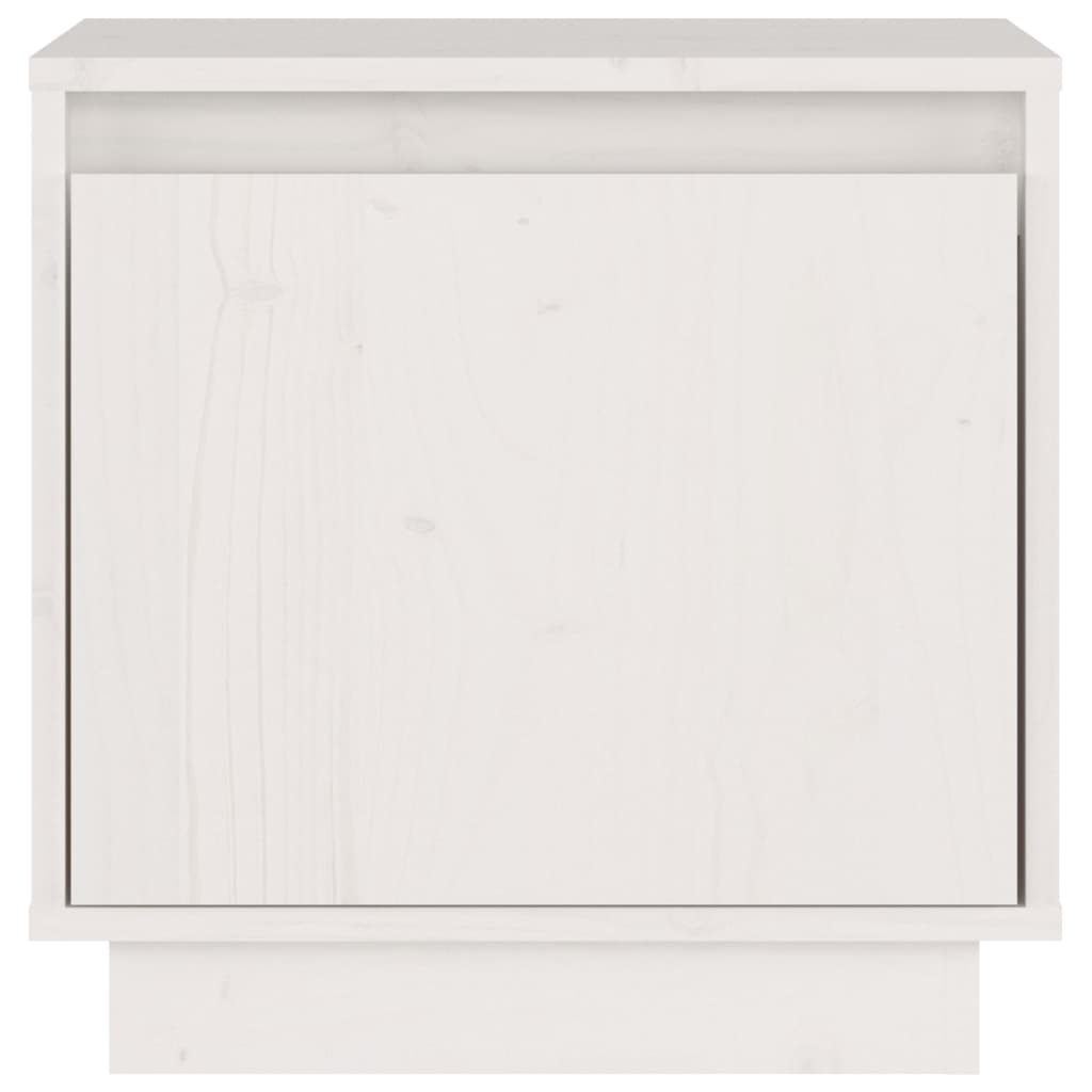 vidaXL Mesitas de noche 2 uds madera maciza de pino blanco 40x30x40 cm