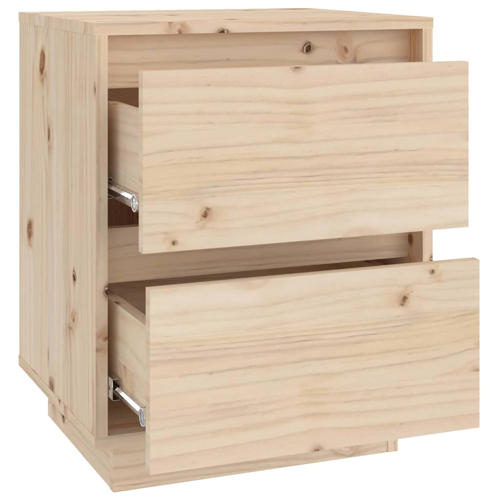 vidaXL Mesita de noche madera maciza de pino 40x35x50 cm