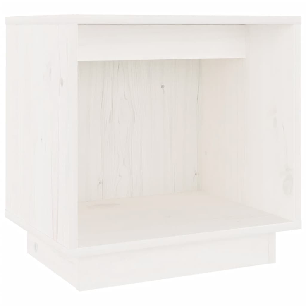 vidaXL Mesitas de noche 2 uds madera maciza de pino blanco 40x30x40 cm