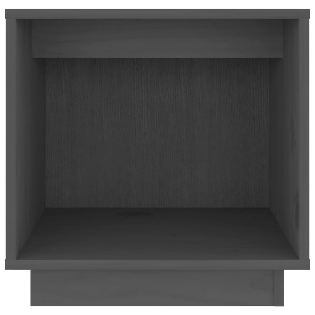 vidaXL Mesita de noche de madera maciza de pino gris 40x30x40 cm