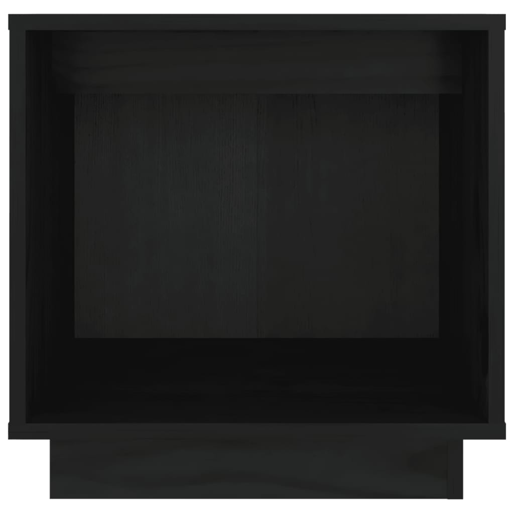 vidaXL Mesitas de noche 2 uds madera maciza de pino negro 40x30x40 cm