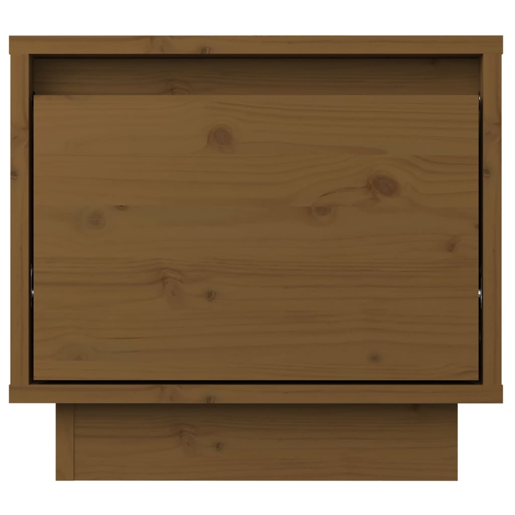 vidaXL Mesitas de noche 2 uds madera de pino marrón miel 35x34x32 cm