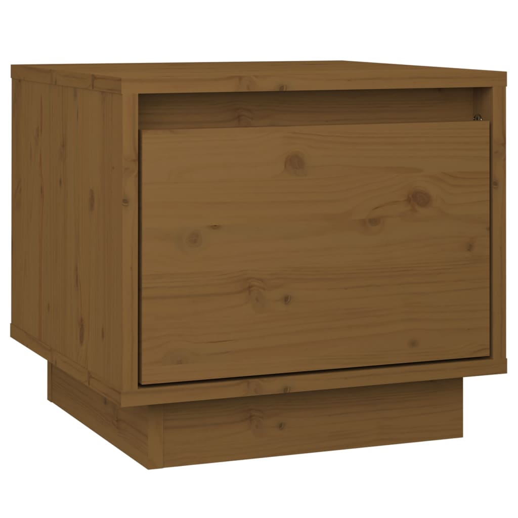 vidaXL Mesitas de noche 2 uds madera de pino marrón miel 35x34x32 cm