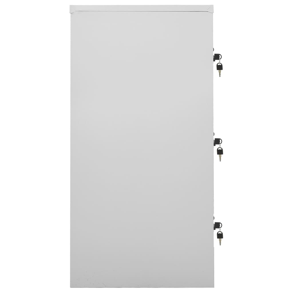 vidaXL Armarios taquilla 2 uds de acero gris claro 90x45x92,5 cm