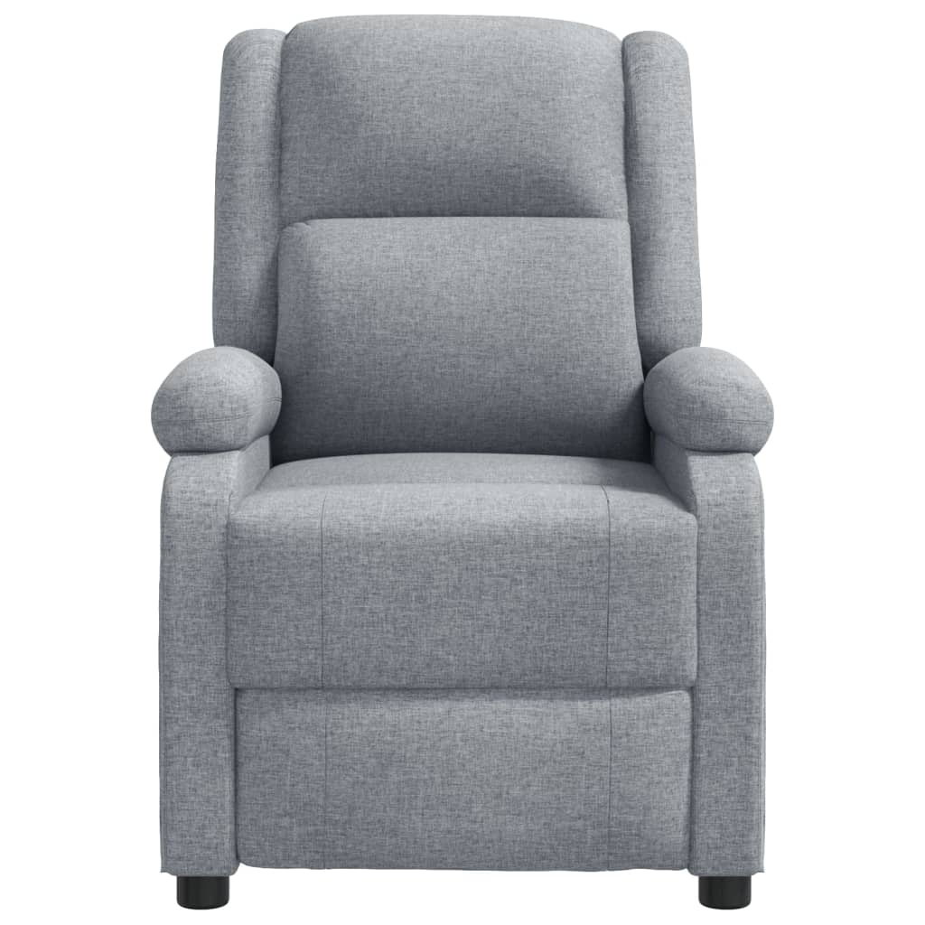 vidaXL Sillón de masaje tela gris claro