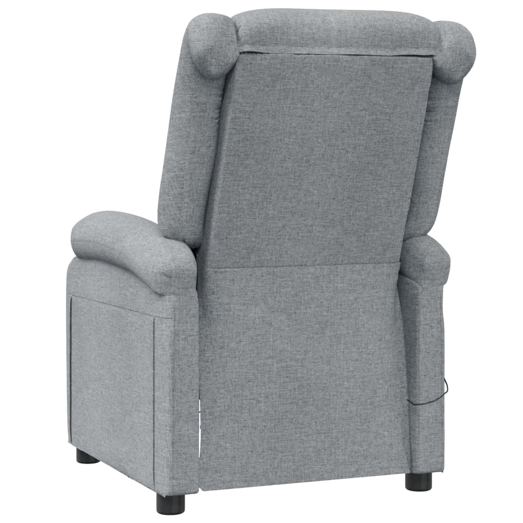 vidaXL Sillón de masaje tela gris claro