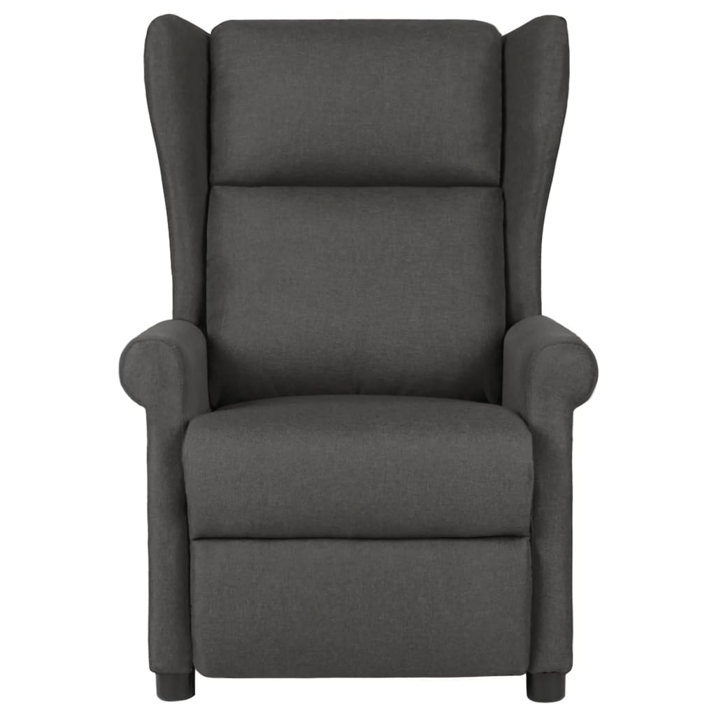 vidaXL Sillón reclinable de tela gris oscuro