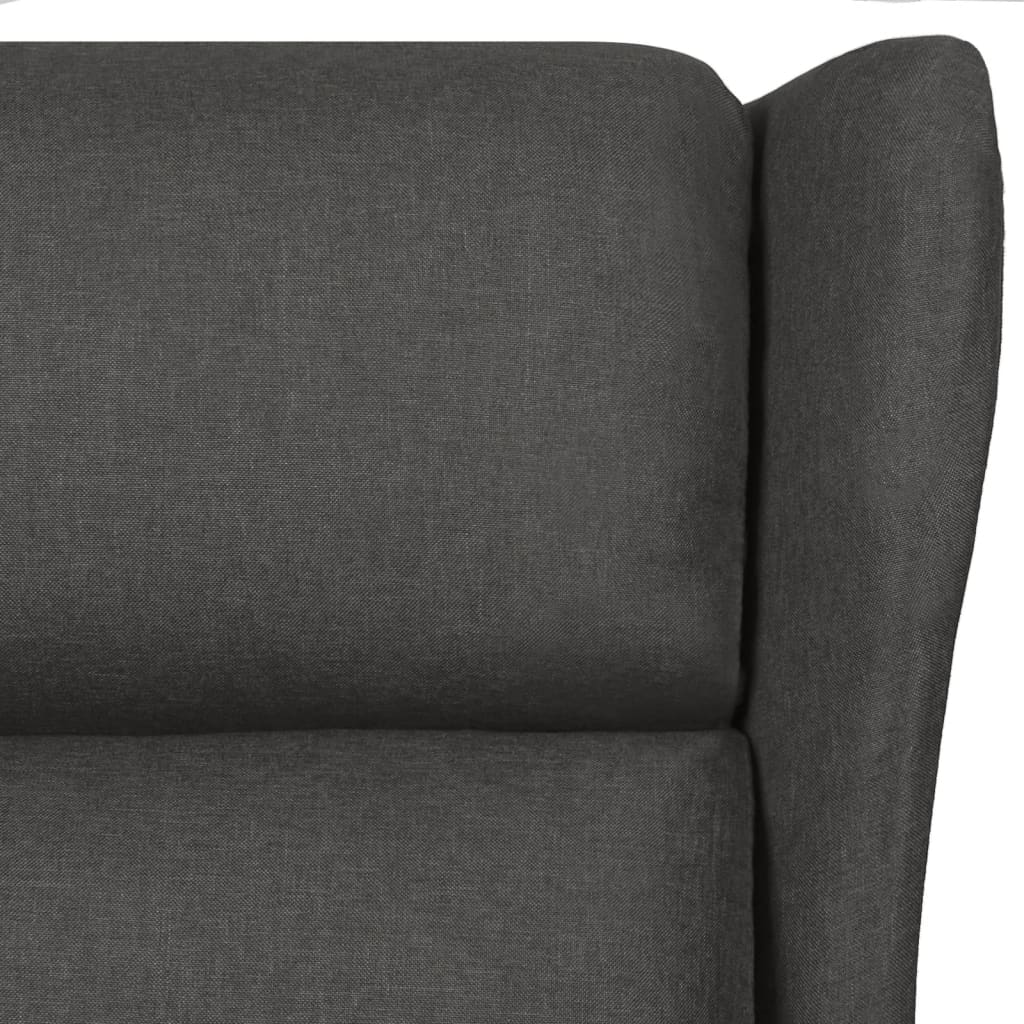 vidaXL Sillón reclinable de tela gris oscuro