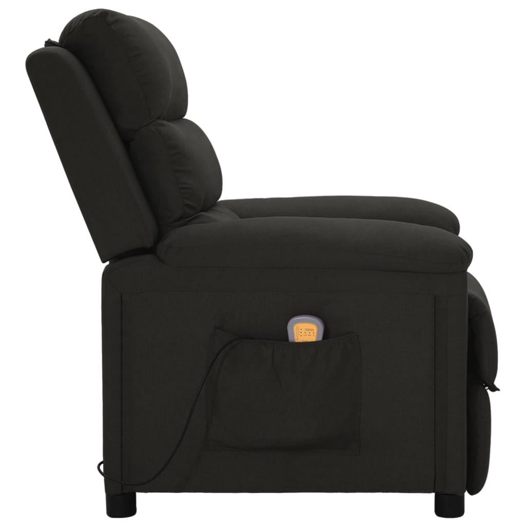 vidaXL Sillón de masaje de tela negro