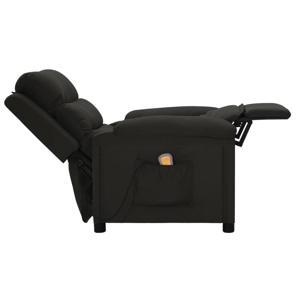 vidaXL Sillón de masaje de tela negro