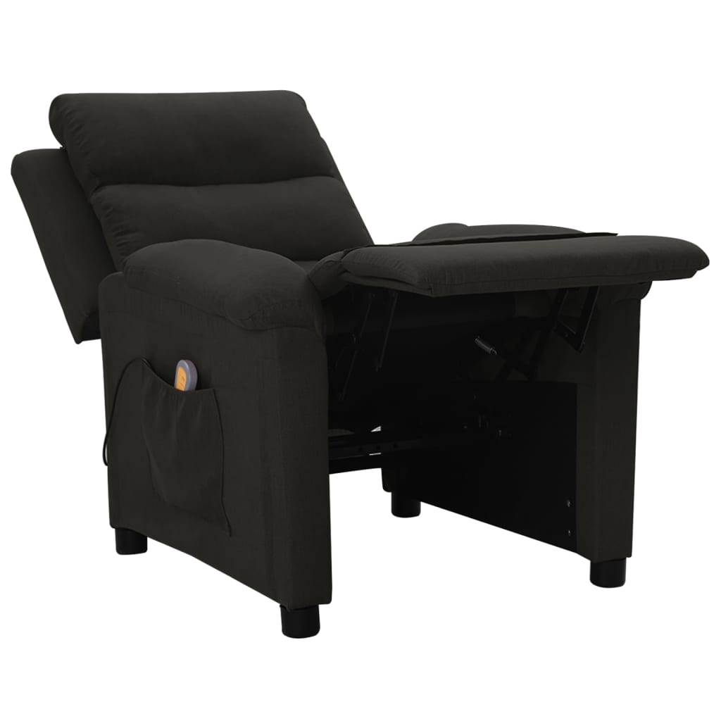 vidaXL Sillón de masaje de tela negro