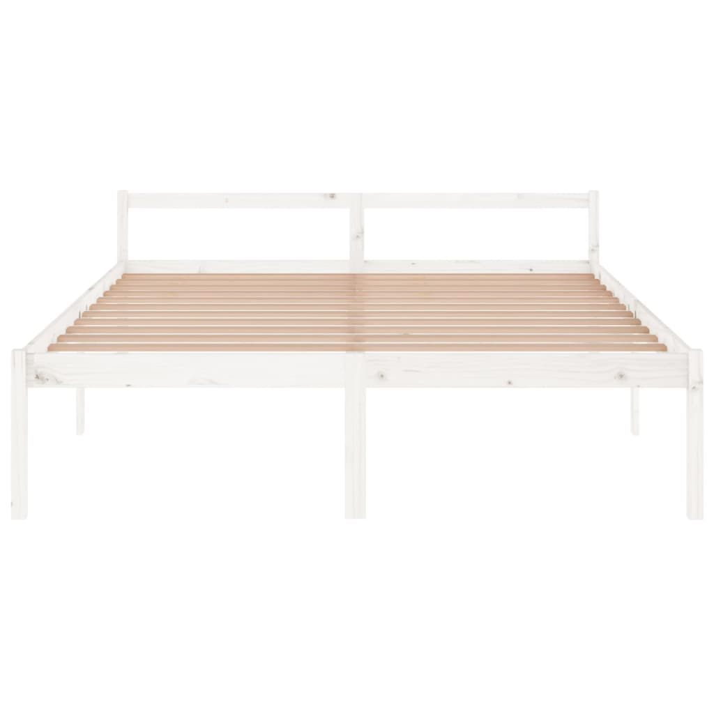 vidaXL Cama senior de matrimonio sin colchón blanco 180x200 cm