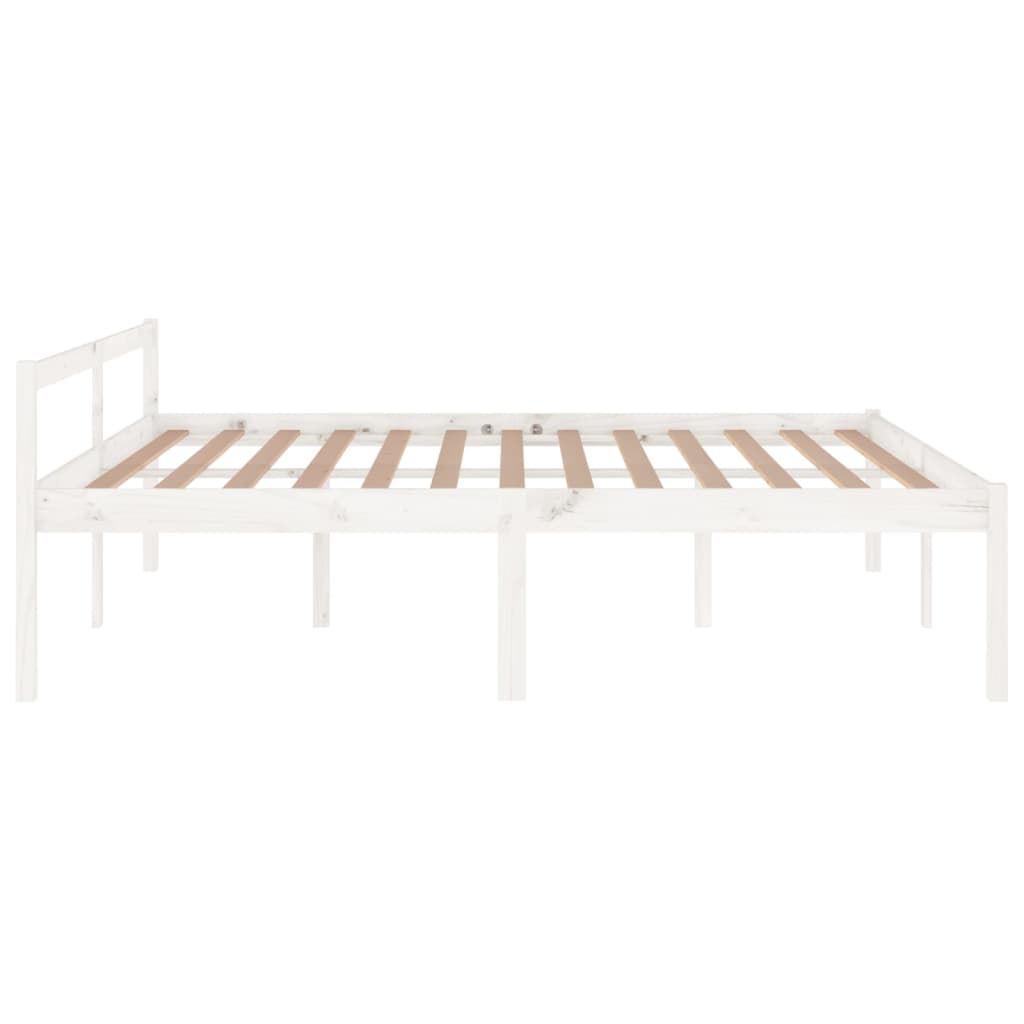 vidaXL Cama senior de matrimonio sin colchón blanco 180x200 cm