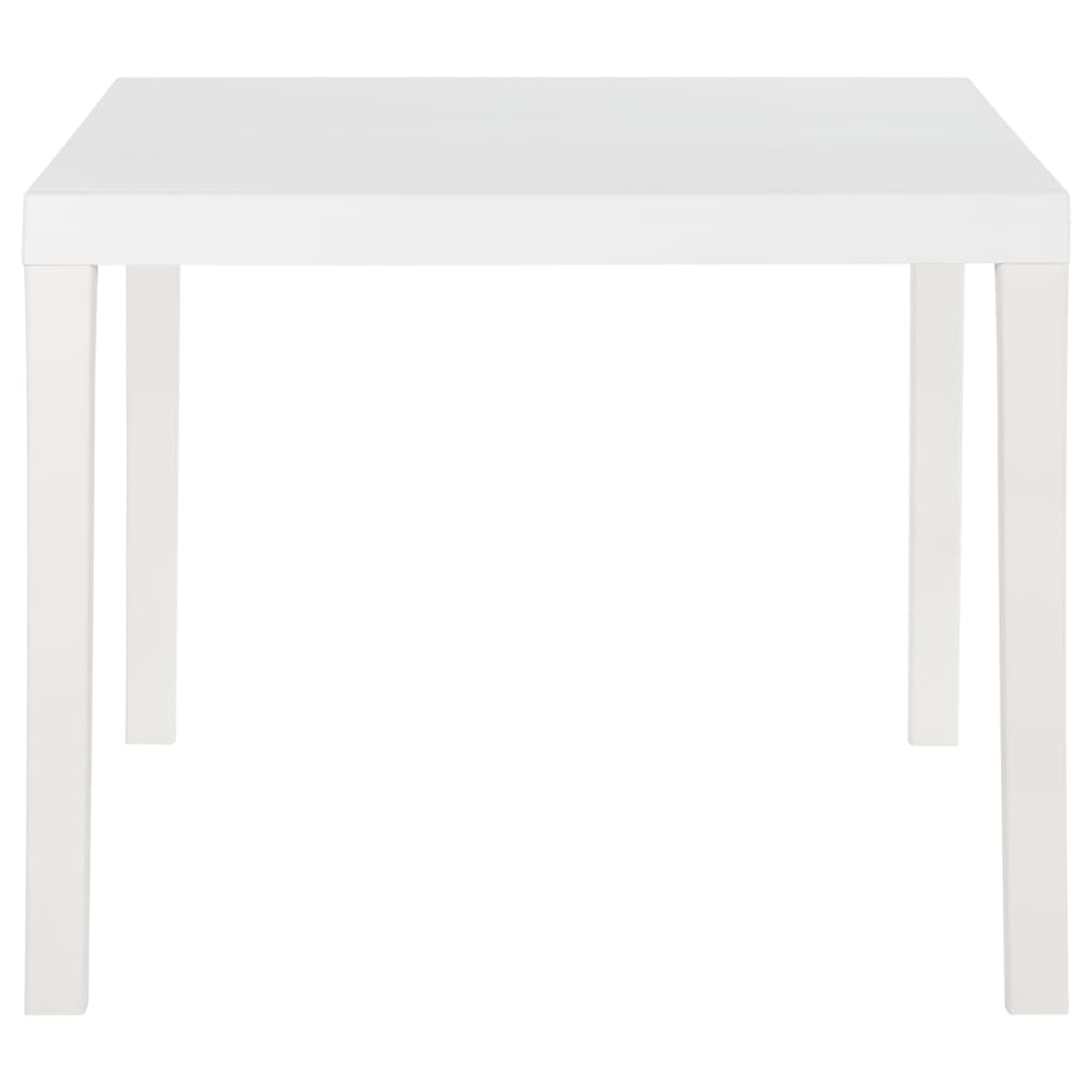 vidaXL Mesa de jardín PP blanco 150x90x72 cm