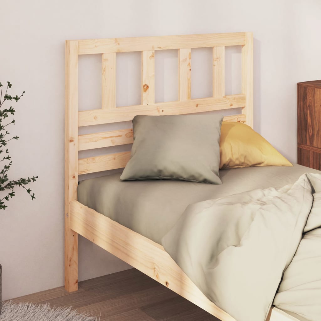 vidaXL Cabecero de cama madera maciza de pino 81x4x100 cm