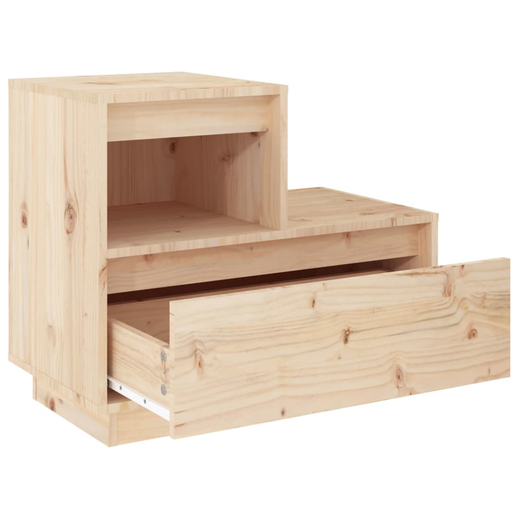 vidaXL Mesitas de noche 2 uds madera maciza de pino 60x34x51 cm